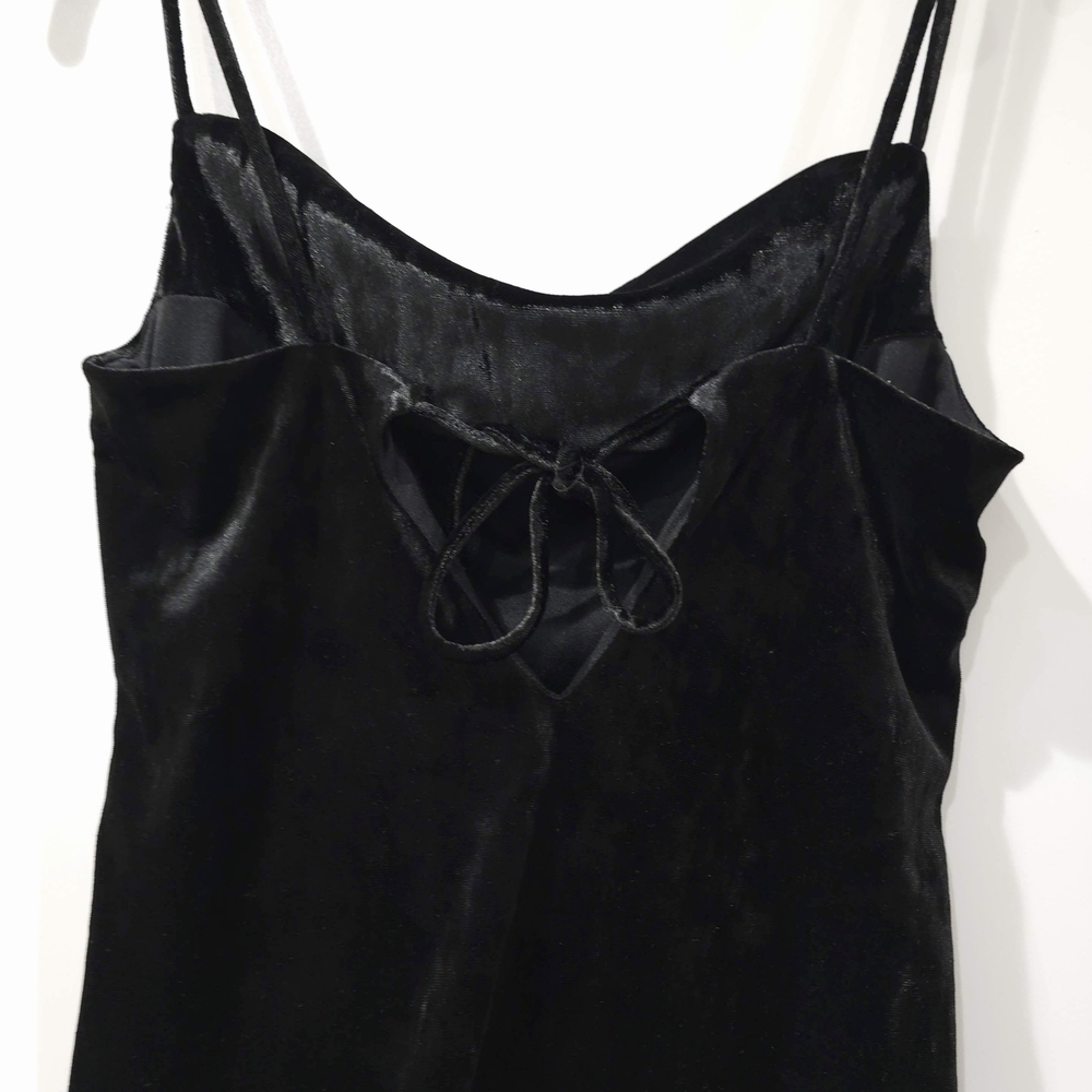 Topshop Black Velvet Cowl Neck Mini Dress, Effortless Evening Chic, Size 2 - Picture 8 of 11